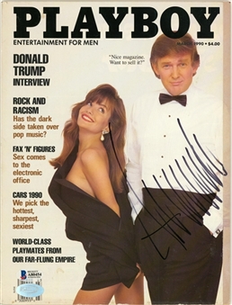 1990 Donald Trump Signed Playboy Magazine (Beckett)